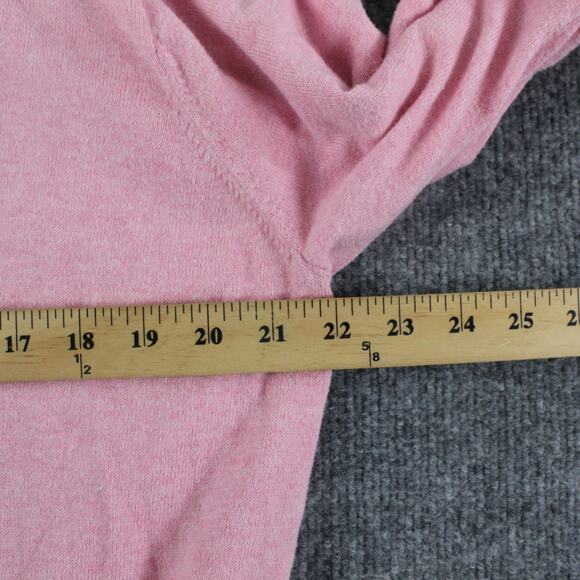 Peter Millar Sweater Mens Large Pink Quarter Zip Cotton Cashmere Pullover Golf - Picture 7 of 8